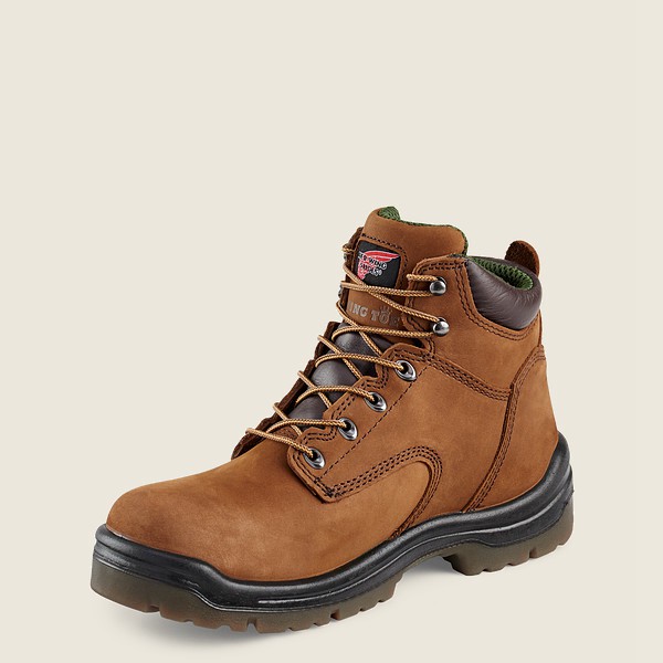 Red Wing Safety Boots Brown - Mens King Toe® - 6-inch Waterproof Toe - 7438-DBGPC